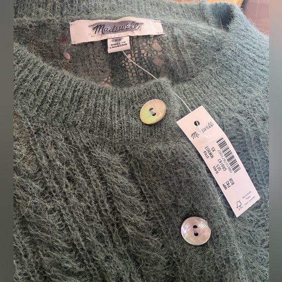 NWT 🥝 Madewell Pointelle-Stitch Cardigan - Picture 2 of 3